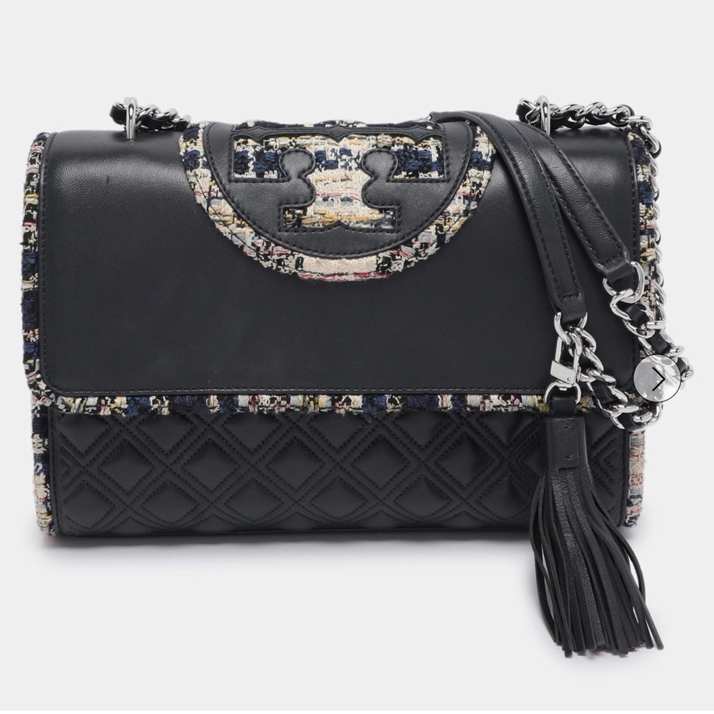 Fleming Tweed Trim Convertible Shoulder Bag - Picture 4 of 9